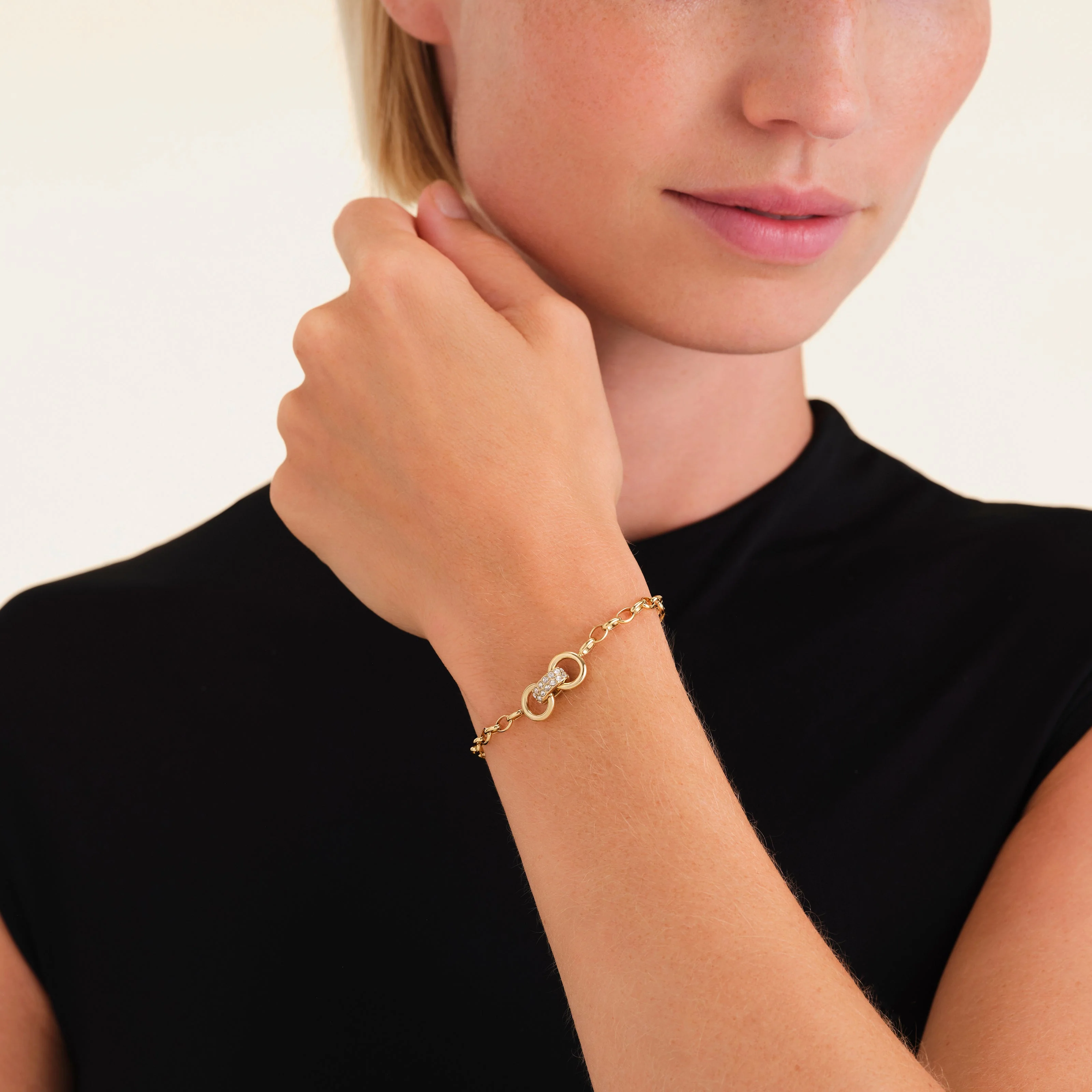 Bracelet Cristaux Et Ronds - Image 2