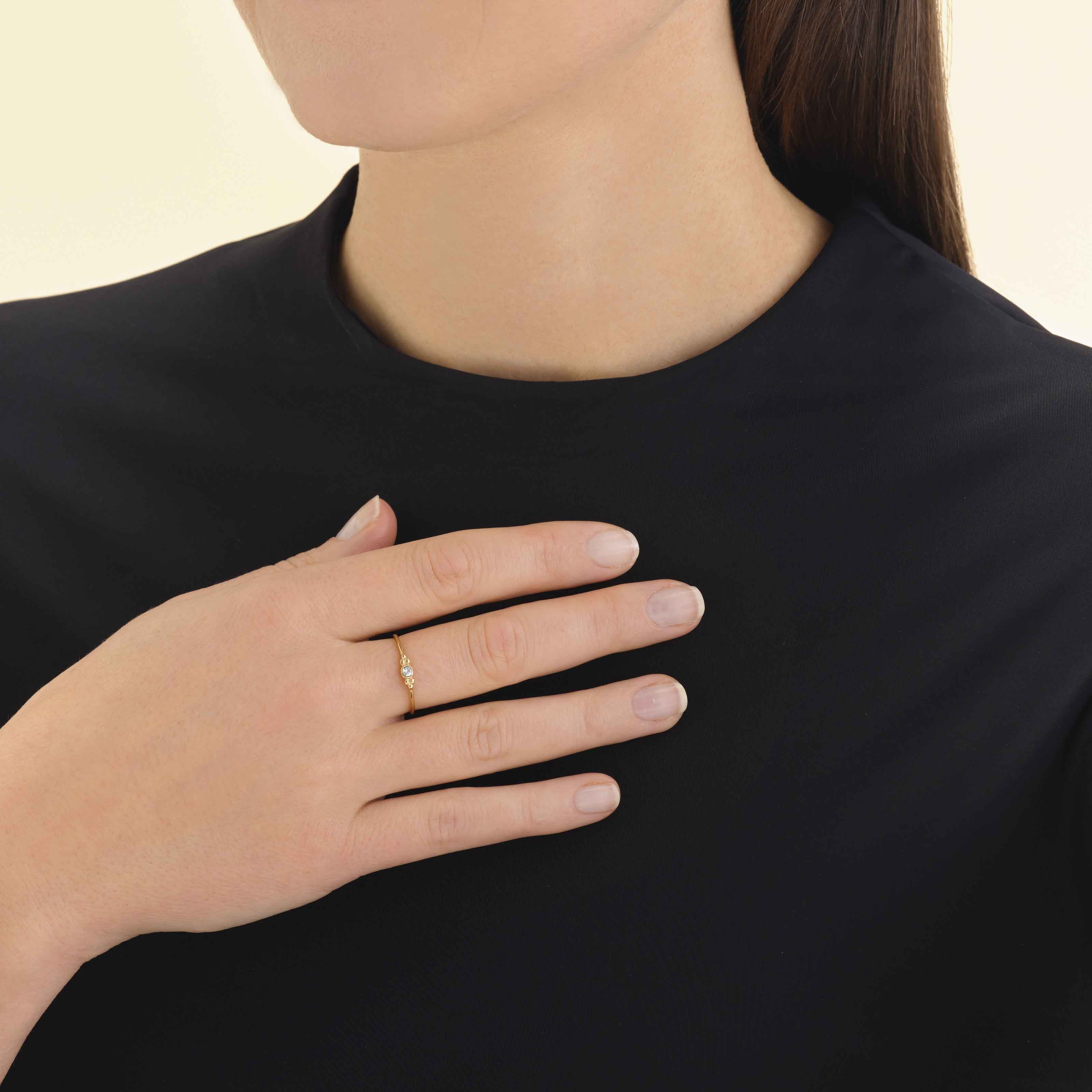 Bague cristal et billes - Image 2
