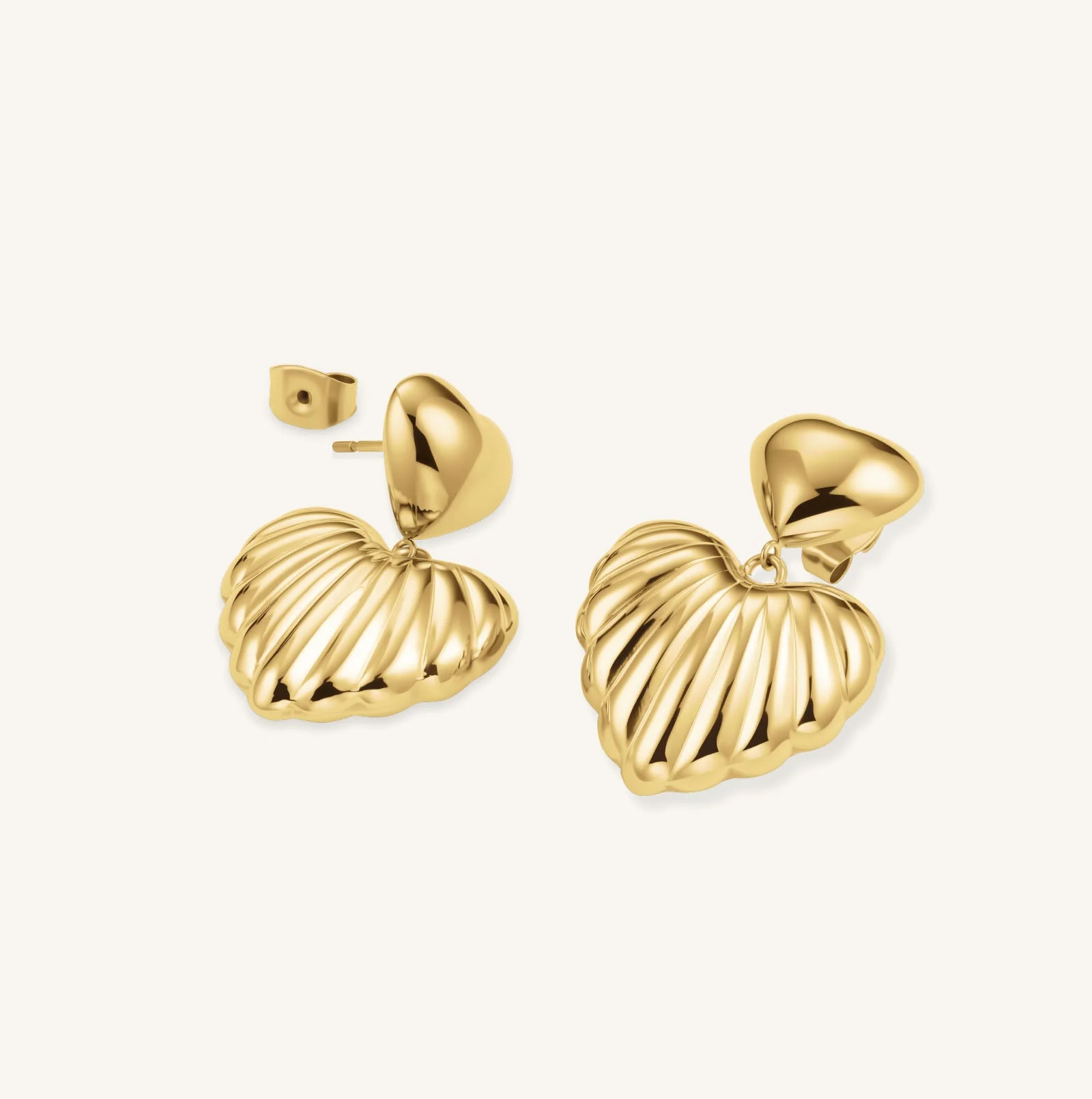 Boucles d'oreilles Double Cœurs - Image 3