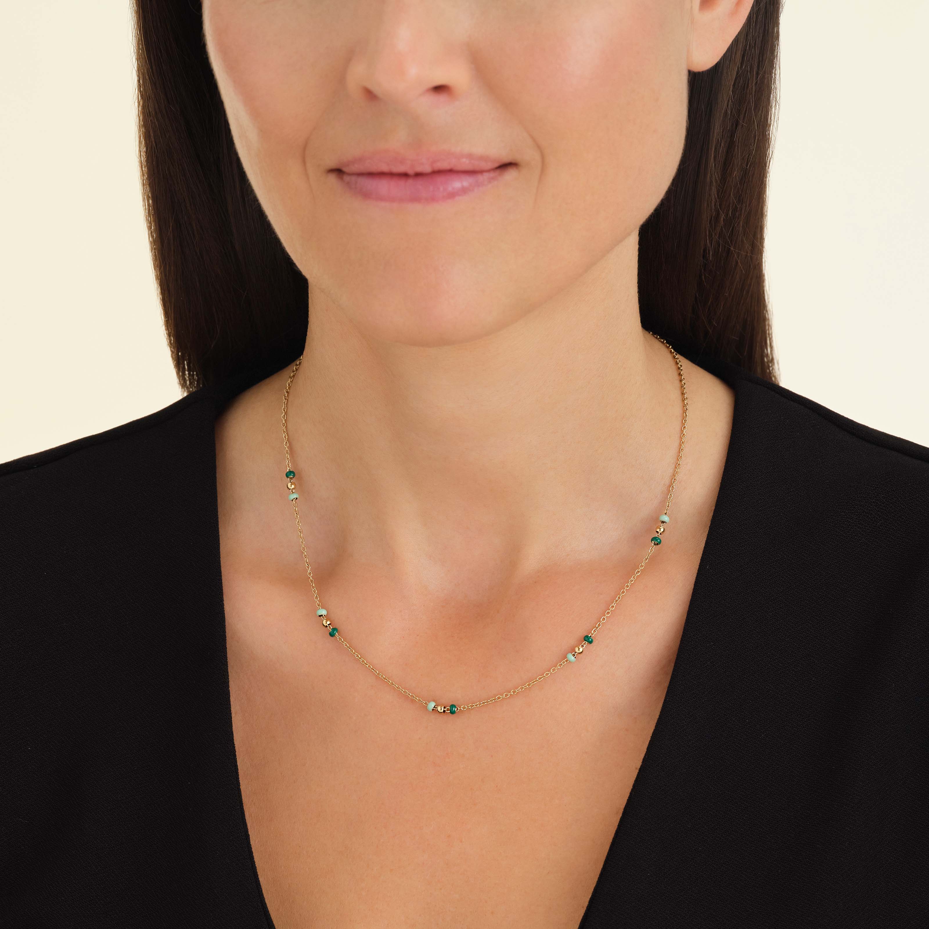 Collier Perles Émeraude - Image 2