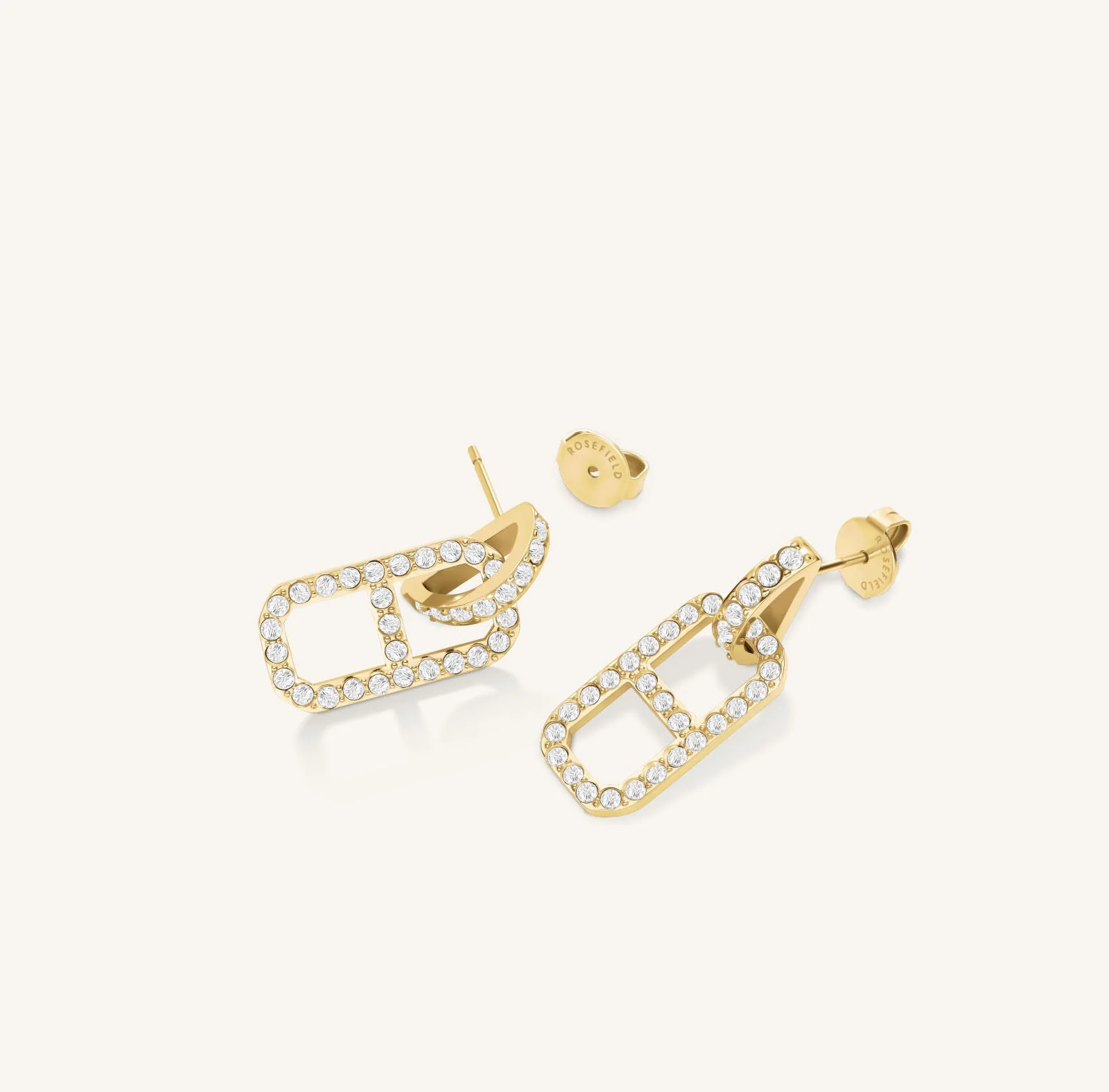 Boucles d’oreilles octogonales en cristal - Image 3
