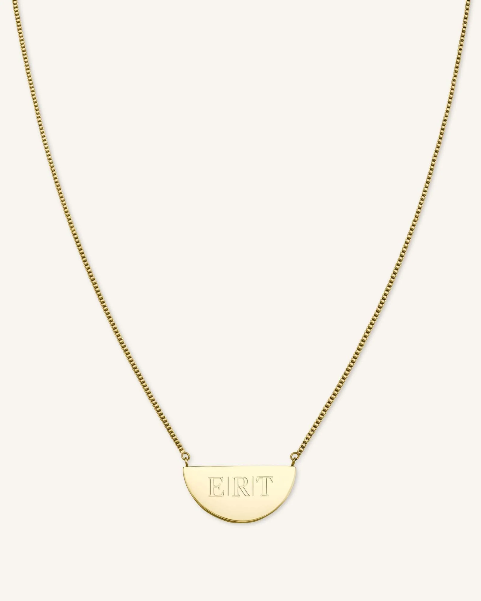 Collier Demi-Lune Avec Initiale - Image 4