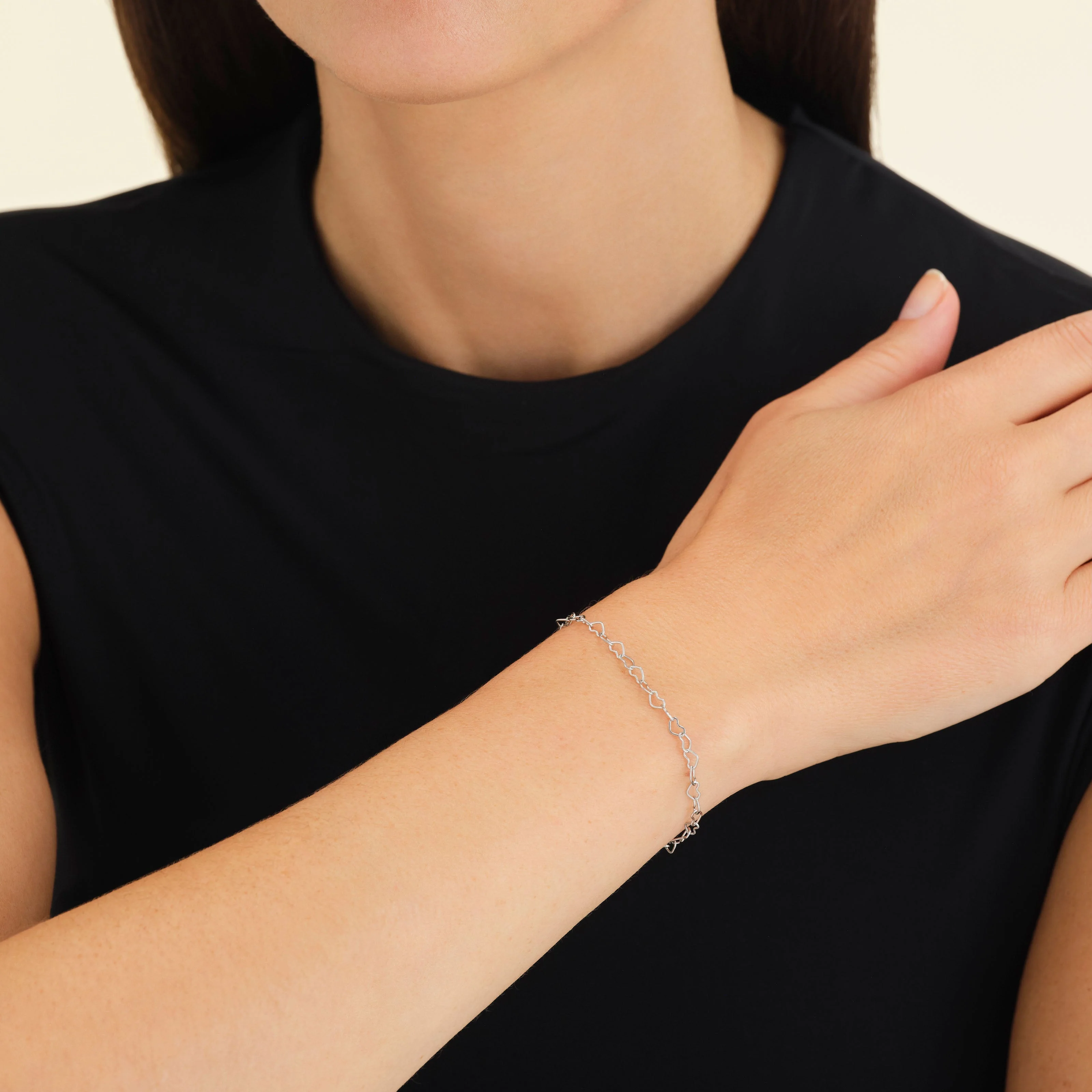 Bracelet Chaîne Cœurs - Image 3