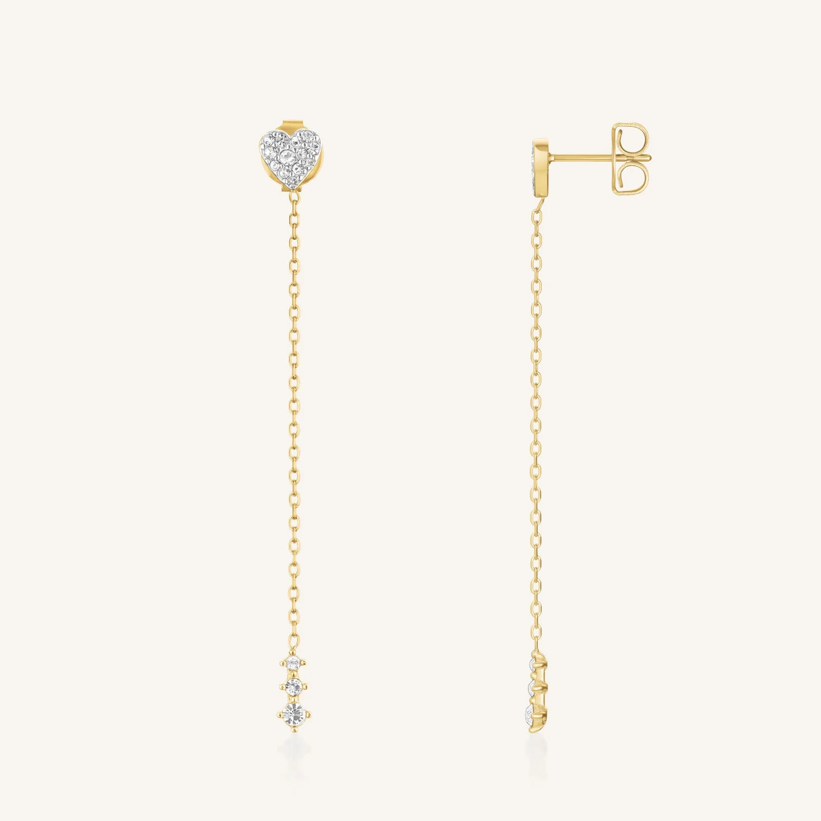 Boucles d’Oreilles Cœur Longues - Image 3
