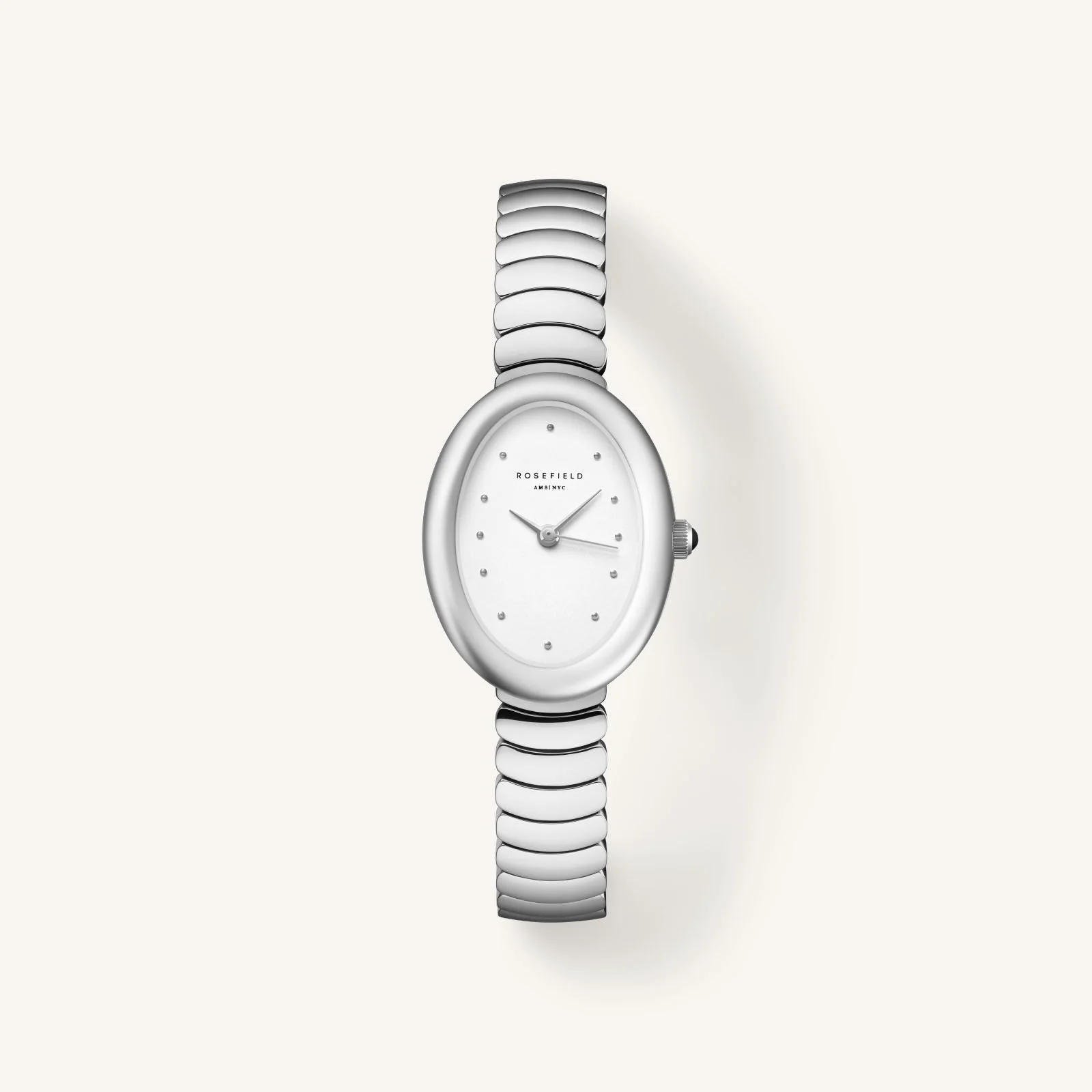 Ovale Argent Blanc - Avec Gravure - Image 2