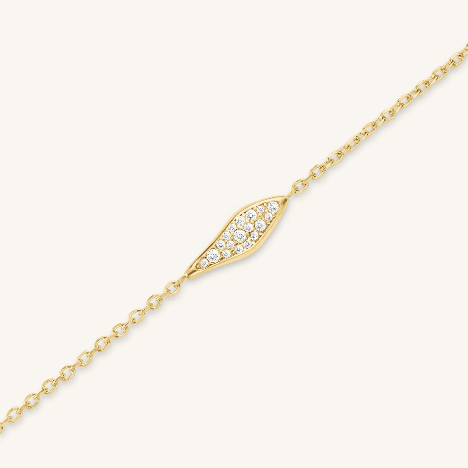 Bracelet Feuille Pavé - Image 3