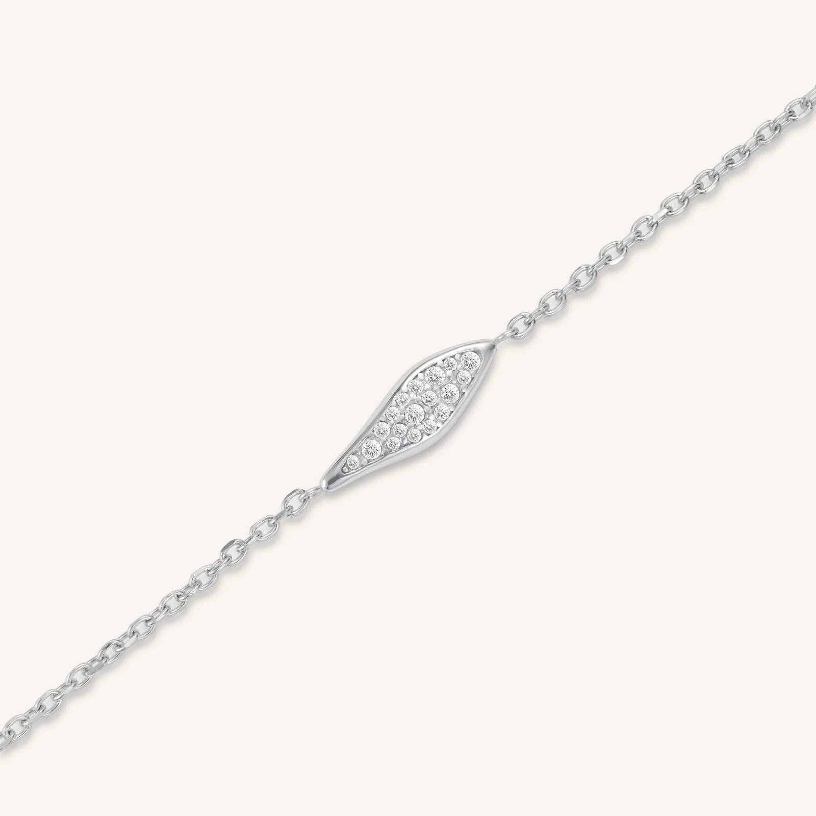 Bracelet Feuille Pavé - Image 7
