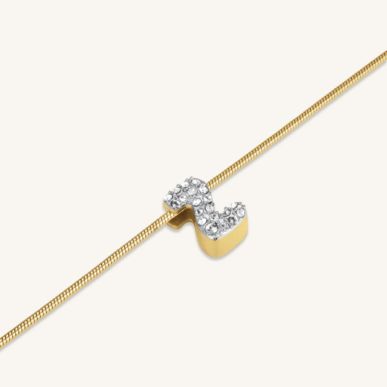 Collier lettre Z avec cristaux - Image 3