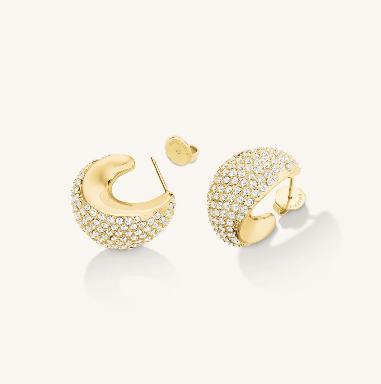 Créoles Lune Pavé - Image 3