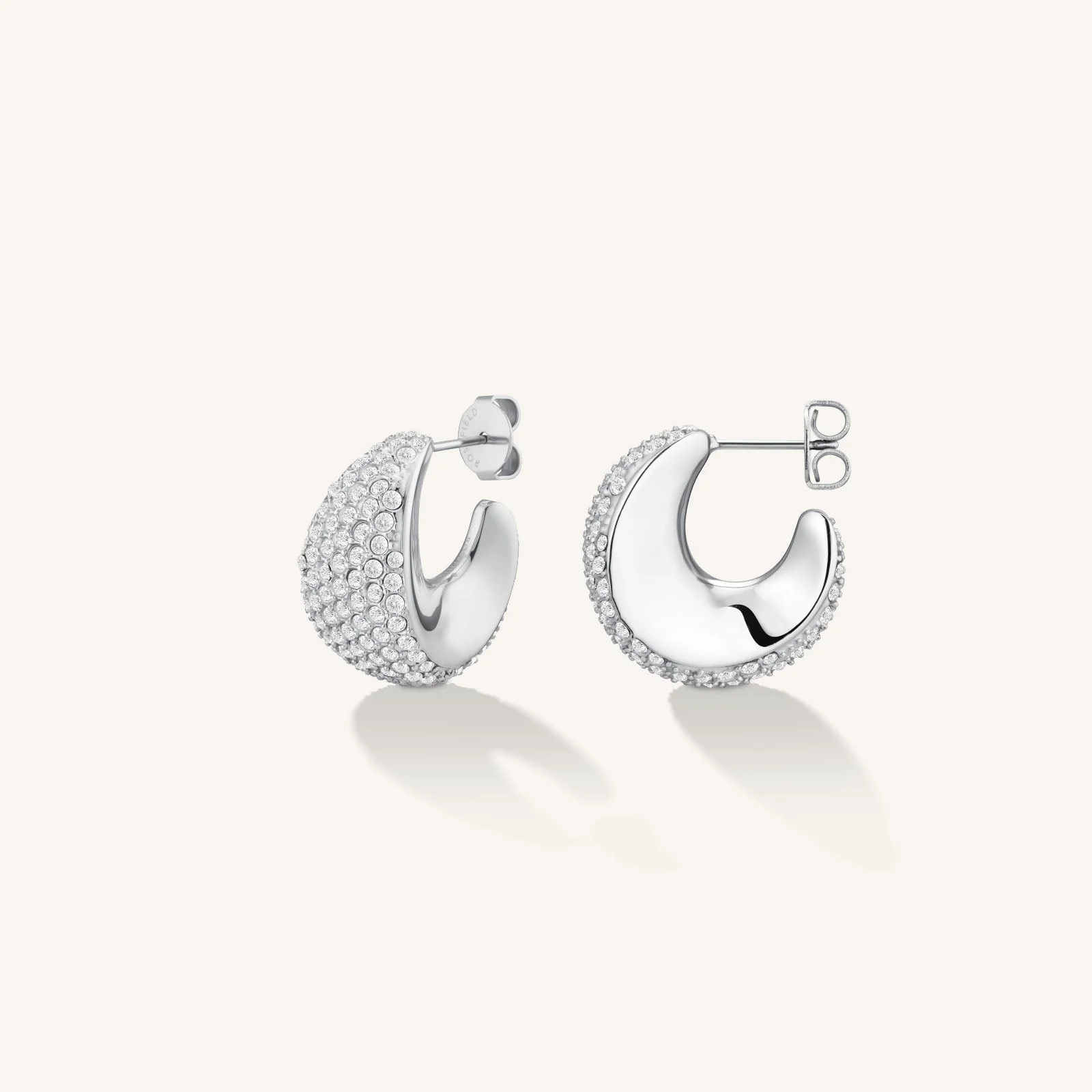 Créoles Lune Pavé - Image 4
