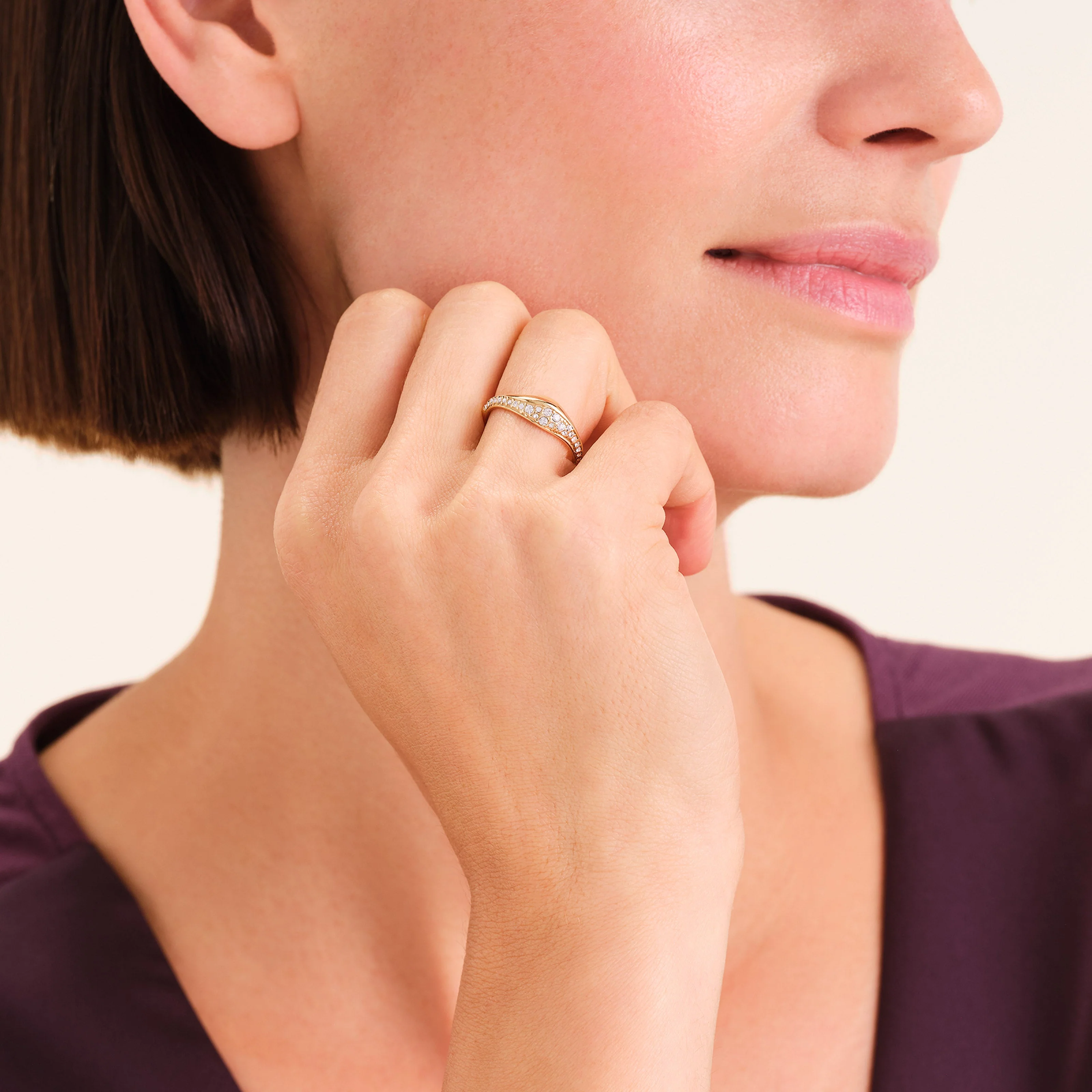 Bague Vague Pavé - Image 2