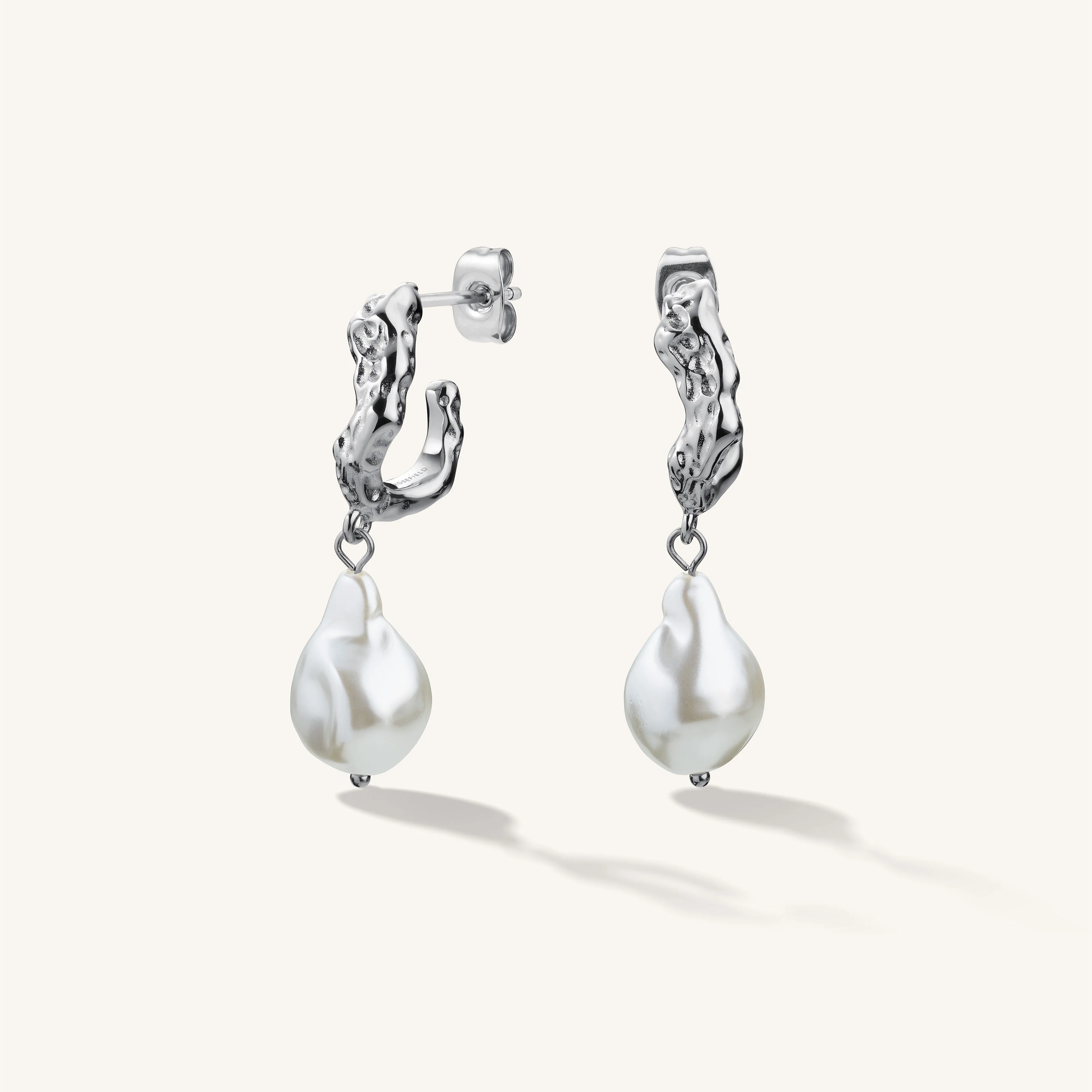 Créoles perles pendantes - Image 3