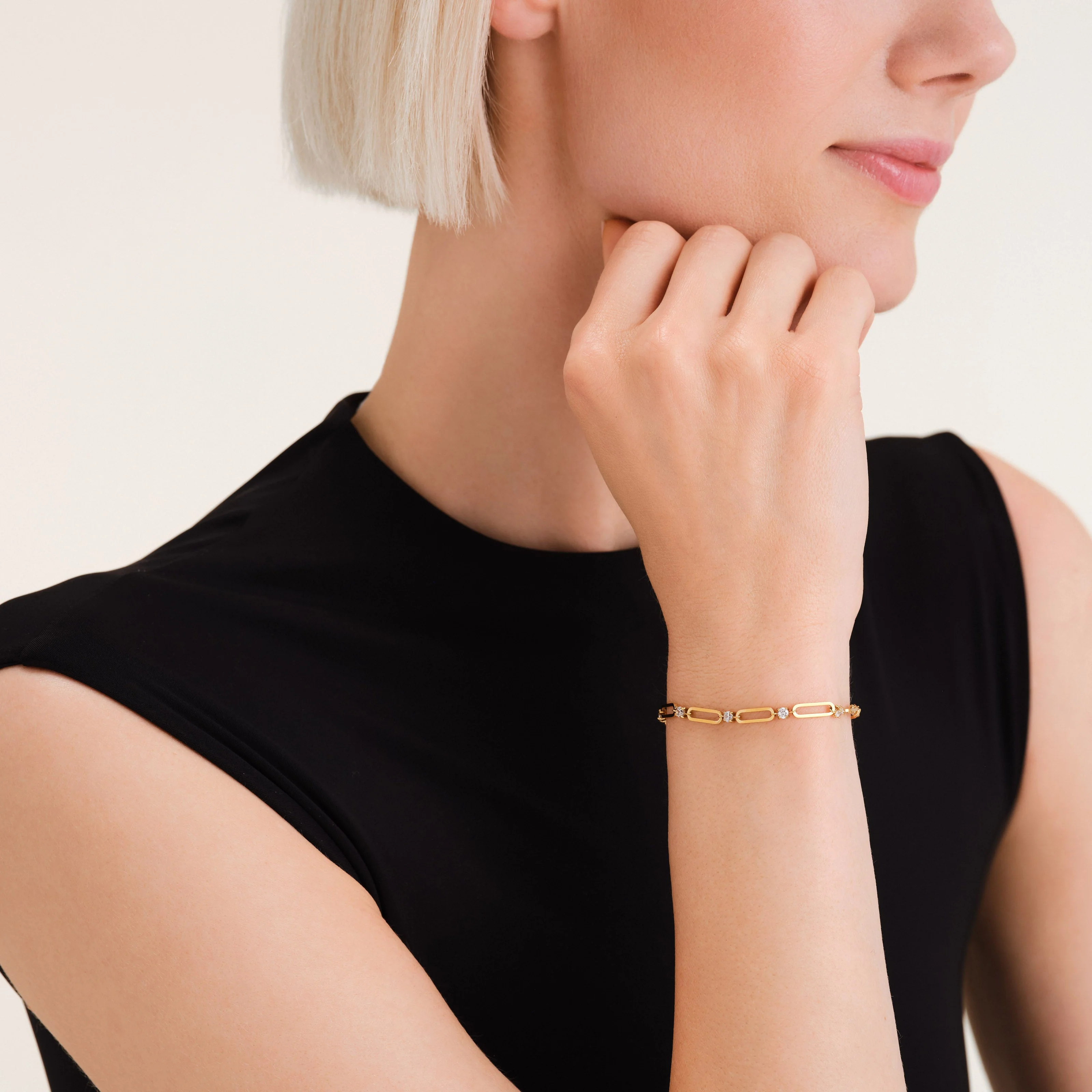 Bracelet Maillons et Pierres - Image 2