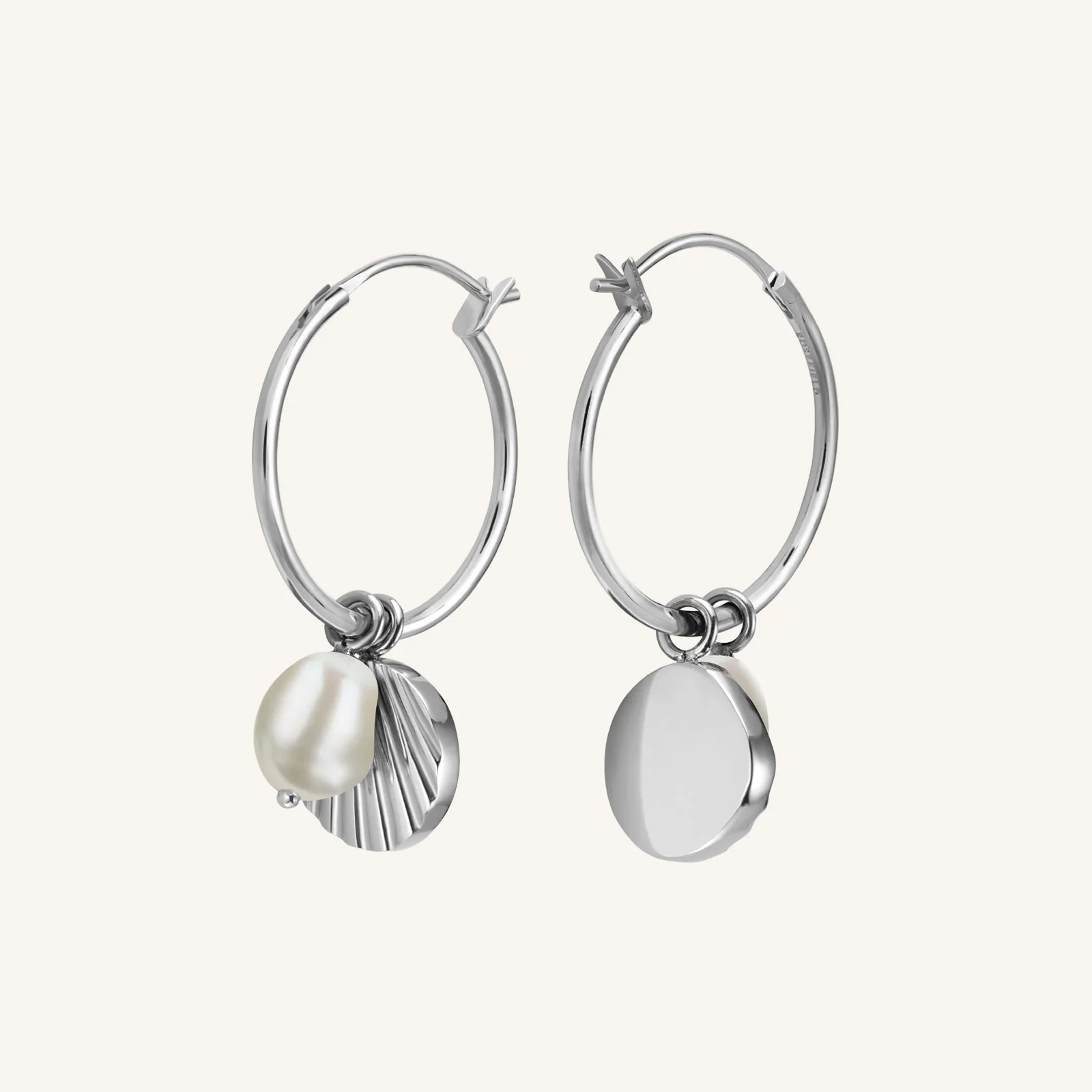 Anneaux coquillage & perle - Image 6