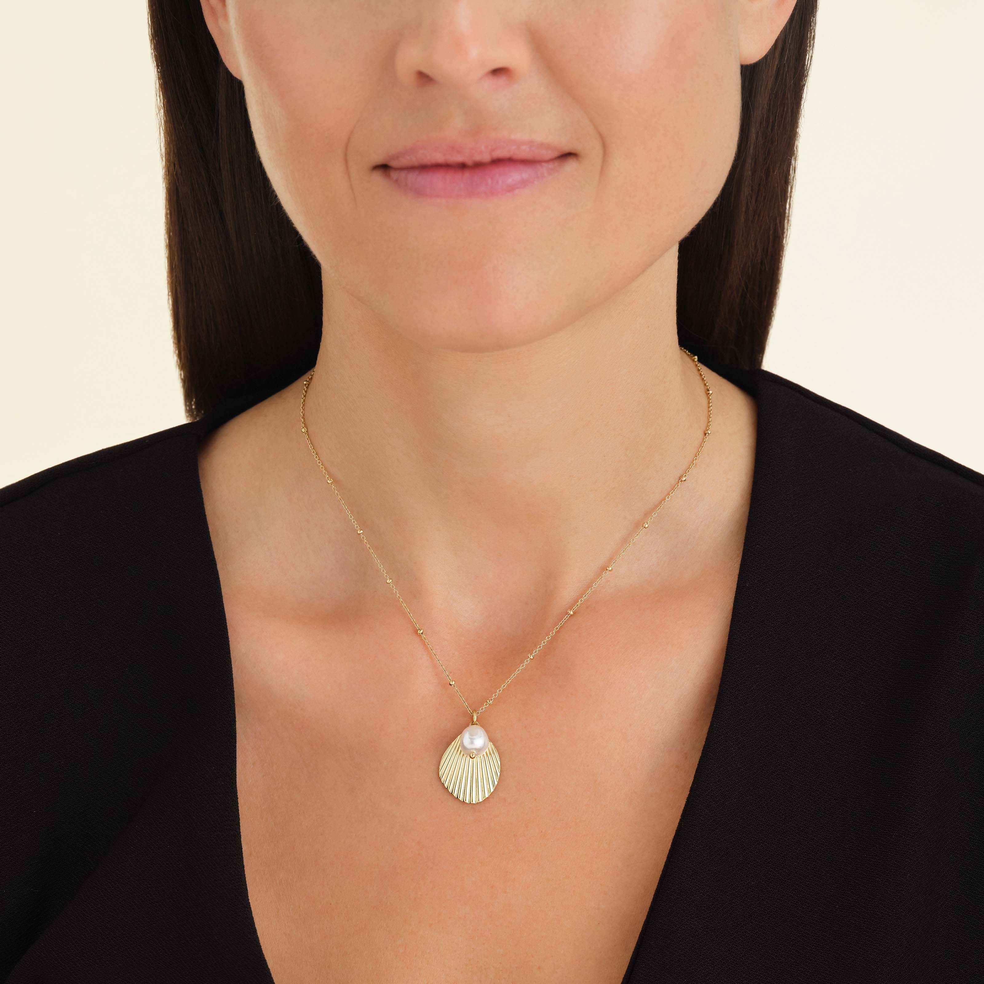 Collier coquillage & perle - Image 3