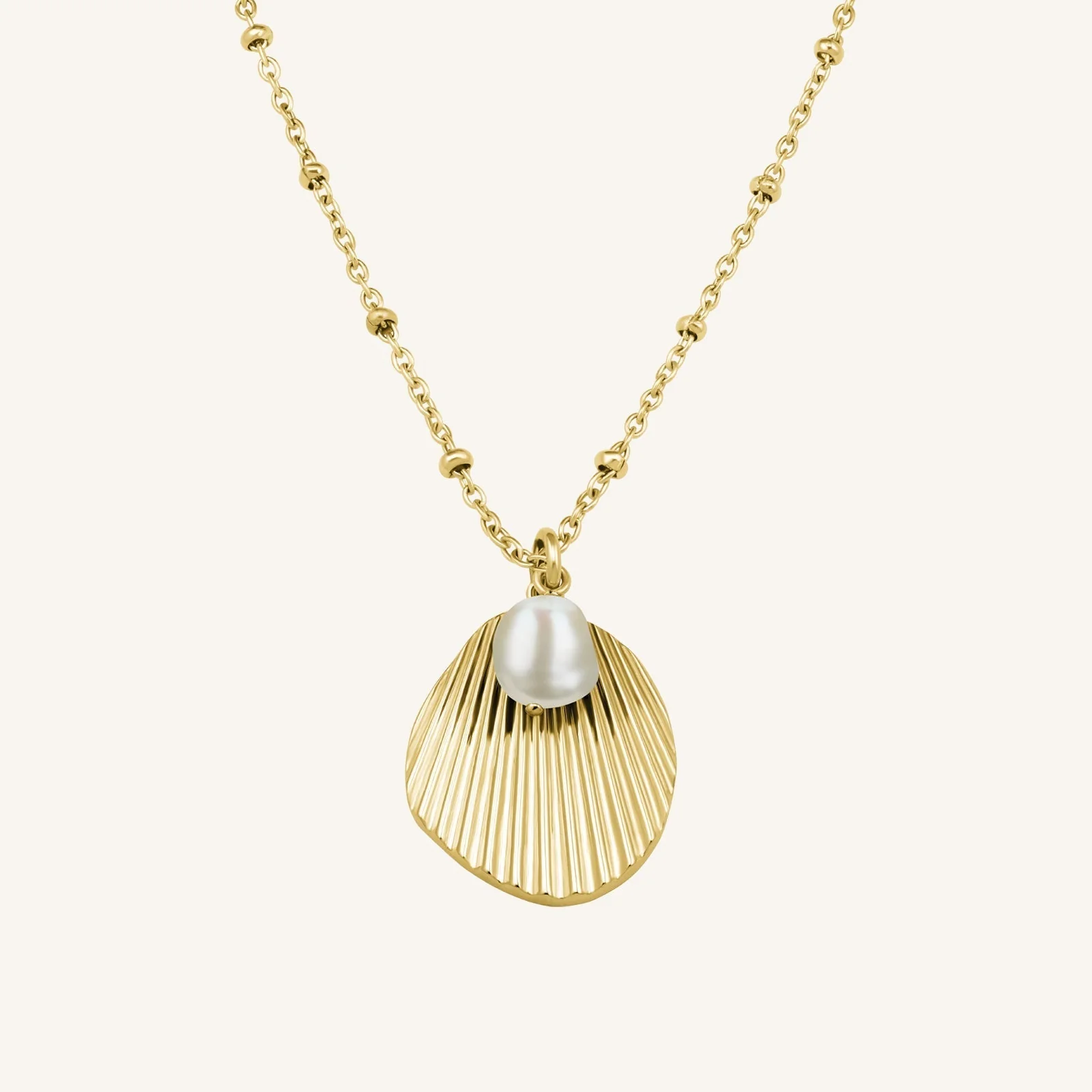 Collier coquillage & perle - Image 4