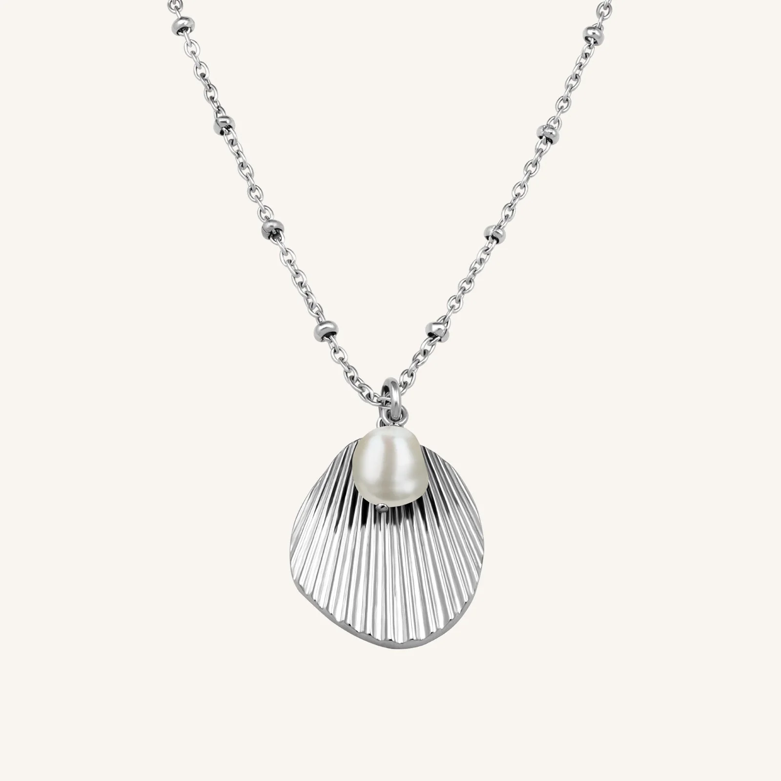 Collier coquillage & perle - Image 5
