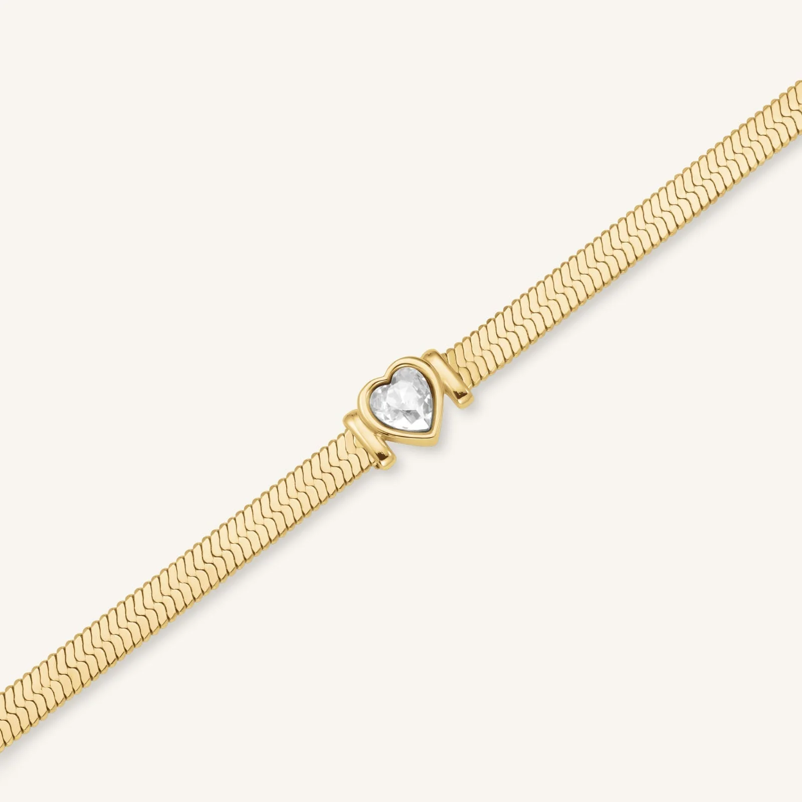 Bracelet Chaîne Serpend Et Cœur - Image 3