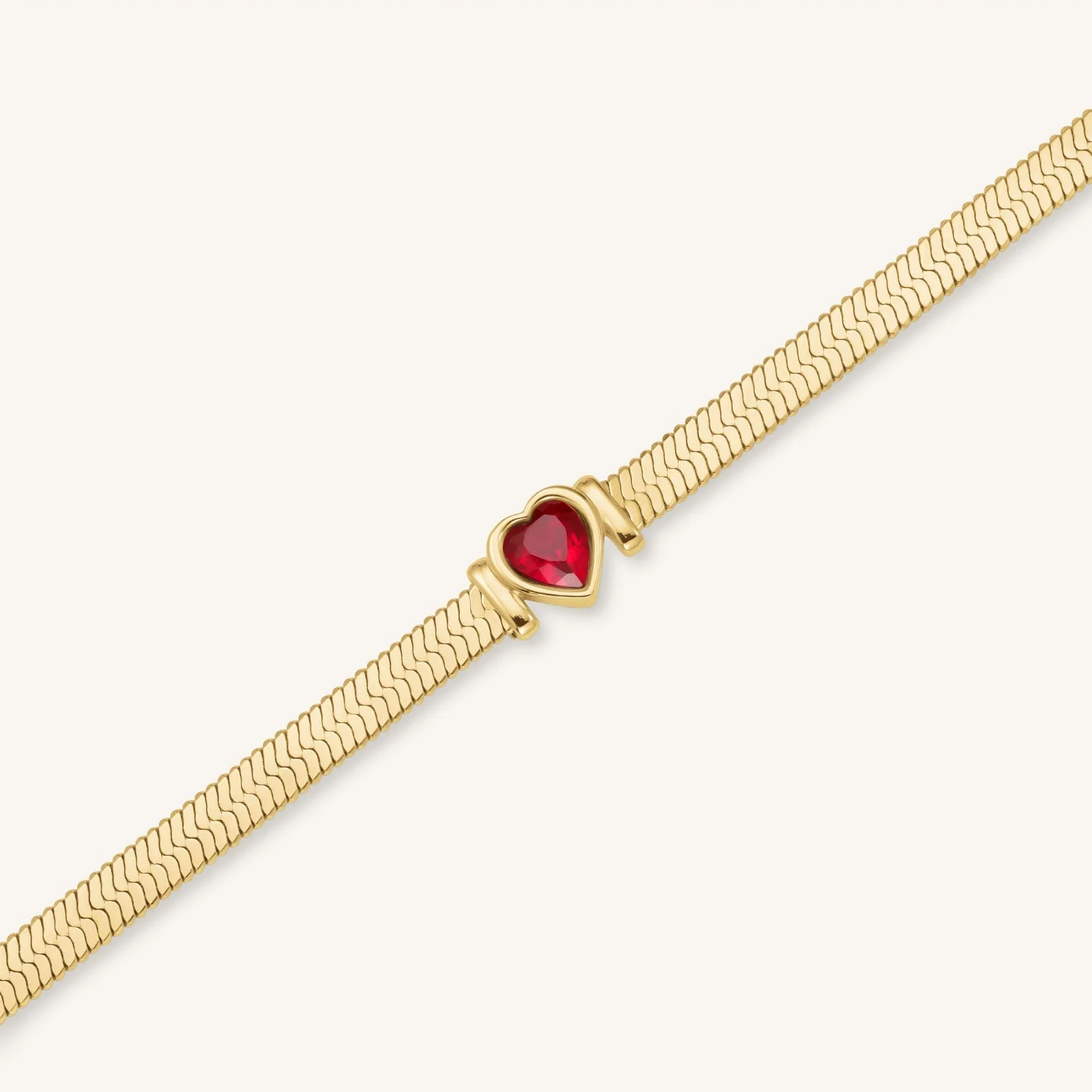 Bracelet Chaîne Serpend Et Cœur - Image 7