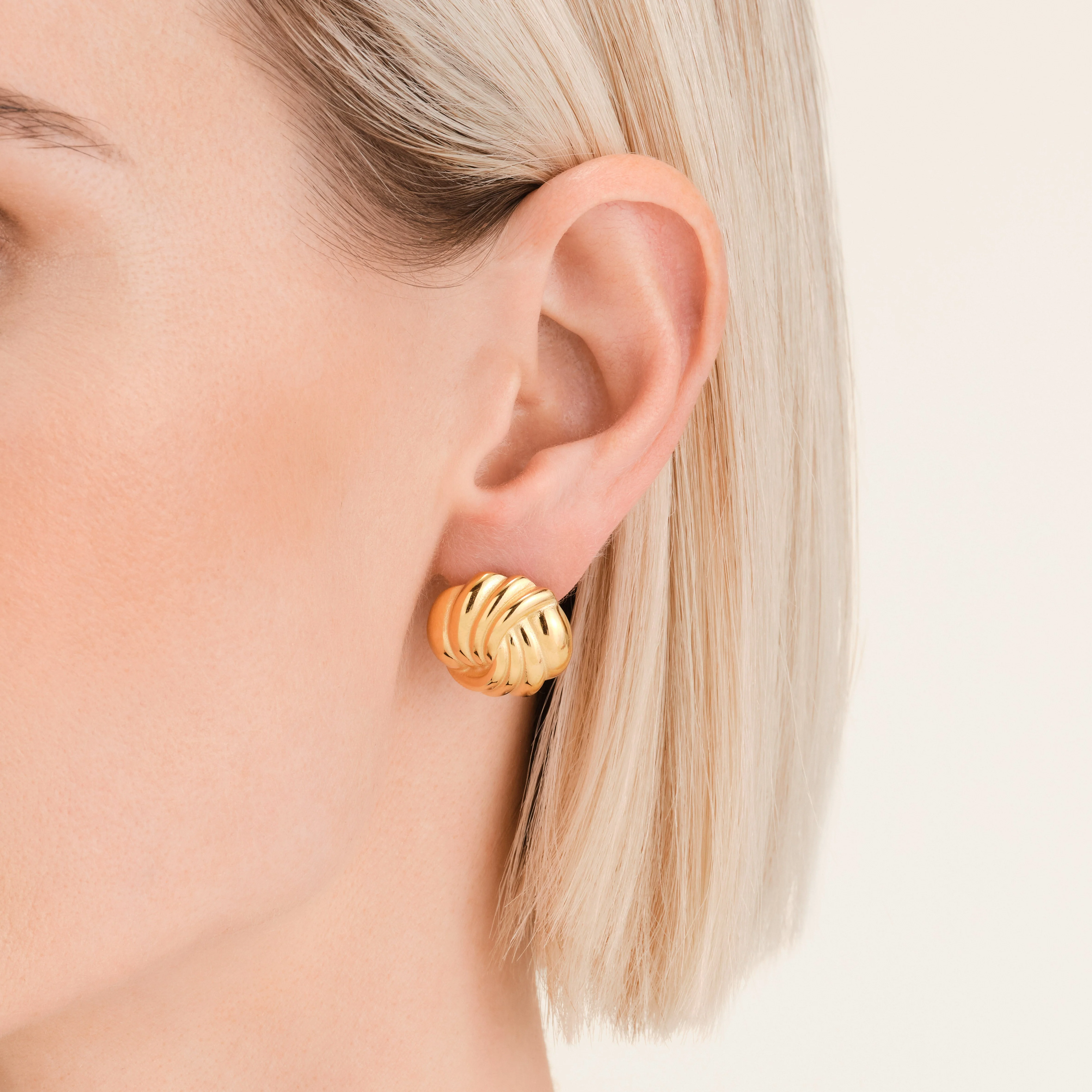 Boucles d'oreilles Noeud Rond - Image 2