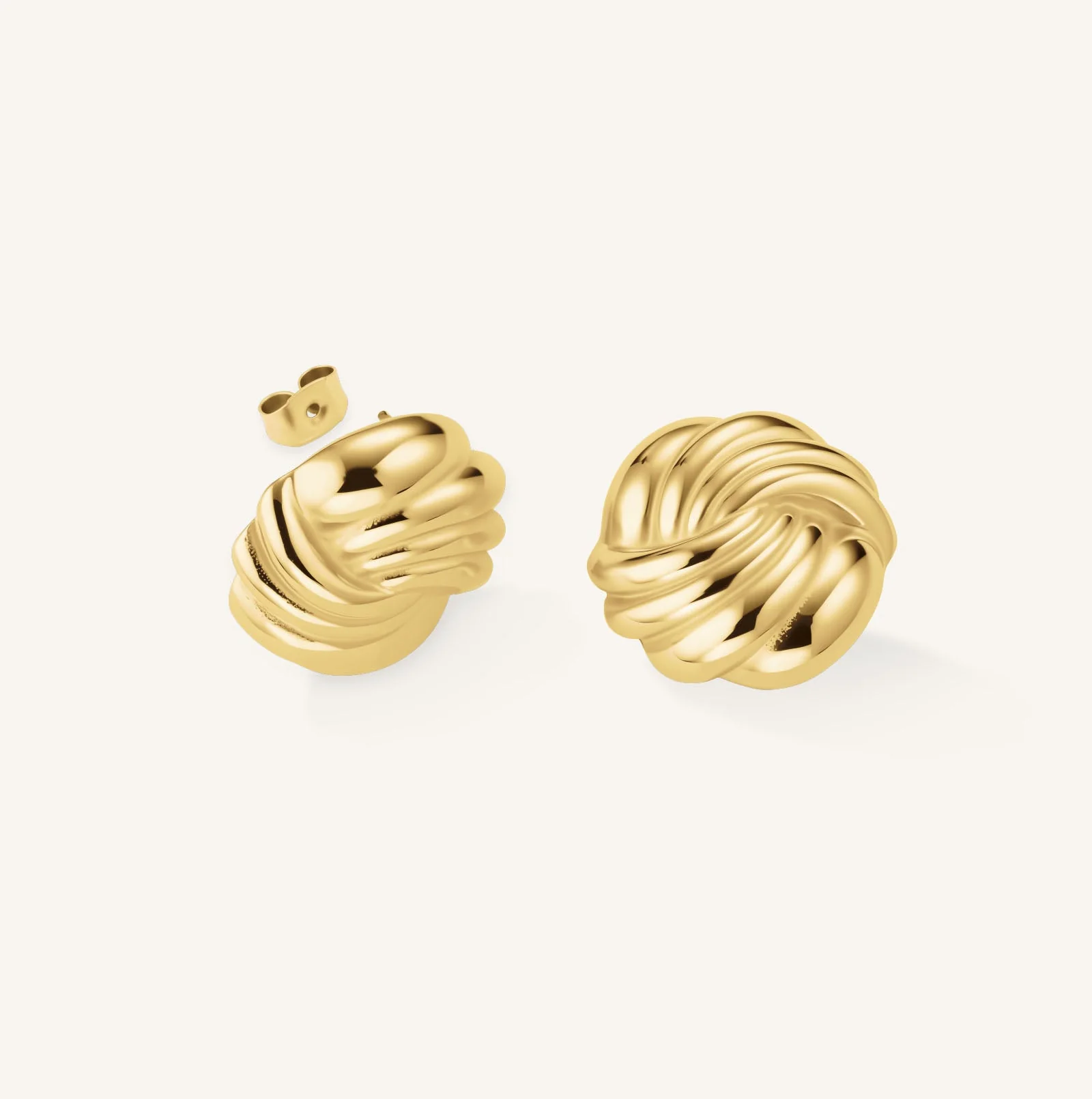 Boucles d'oreilles Noeud Rond - Image 3