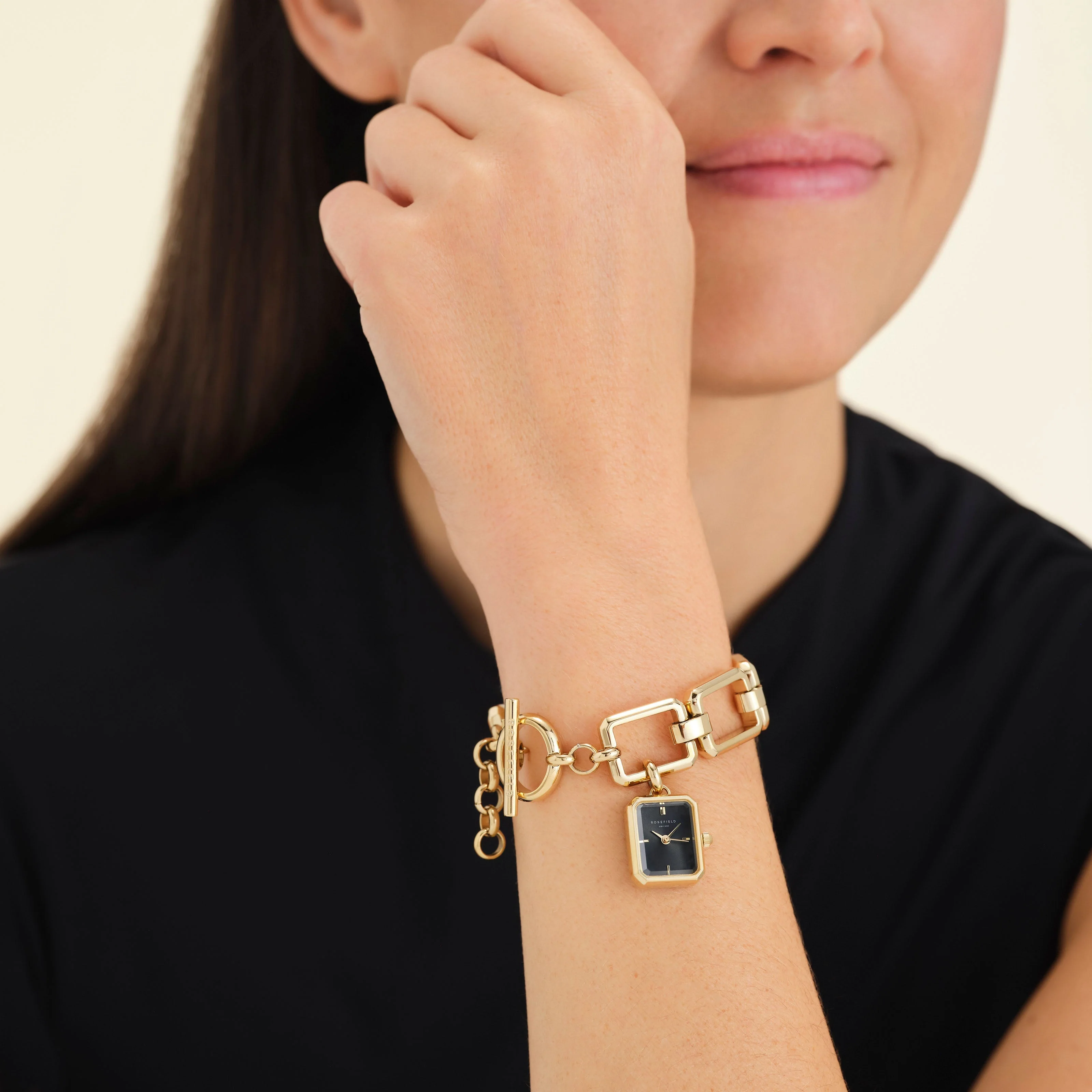Octagon Chain Or Noir- Avec gravure - Image 3