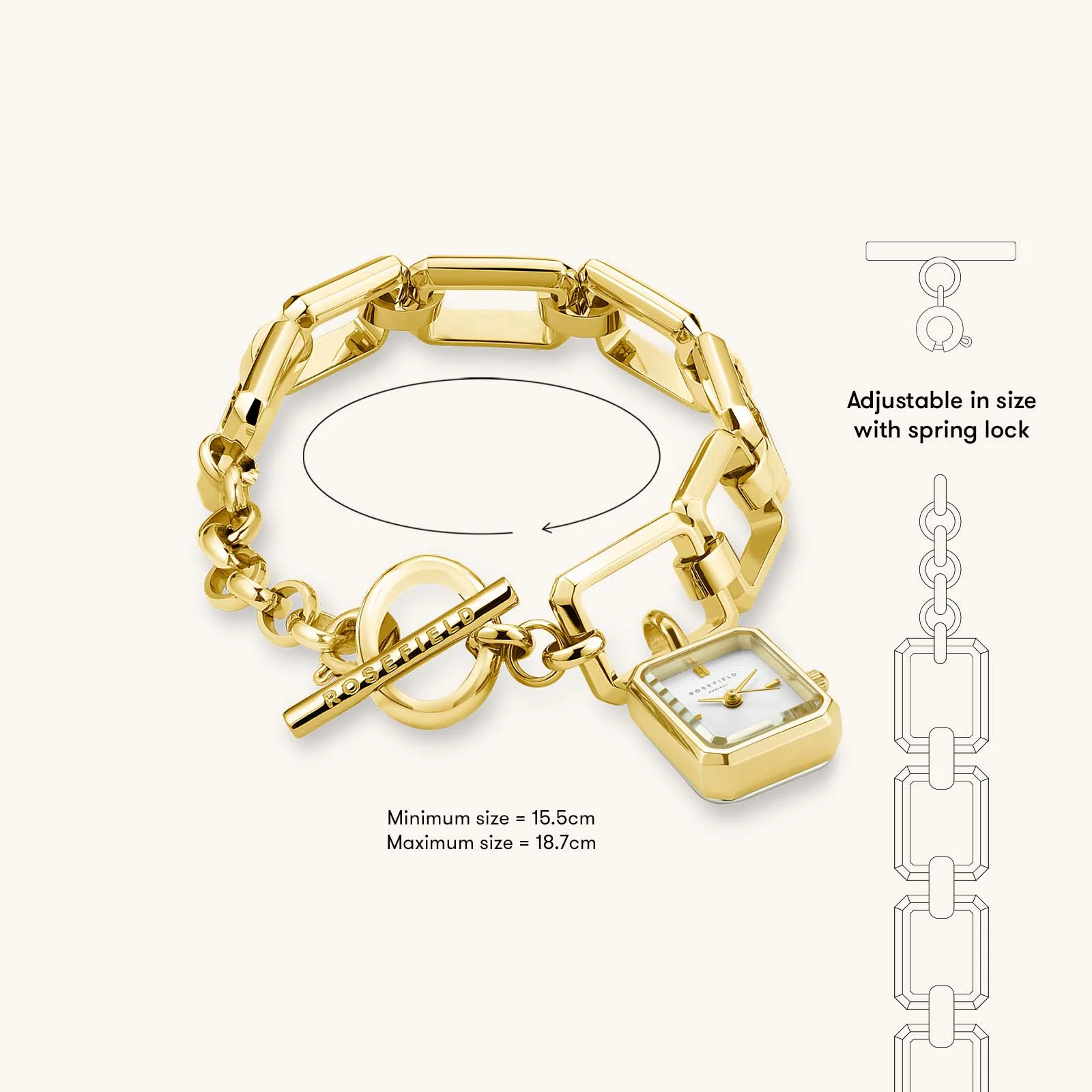 Octagon Chain Or Noir- Avec gravure - Image 4