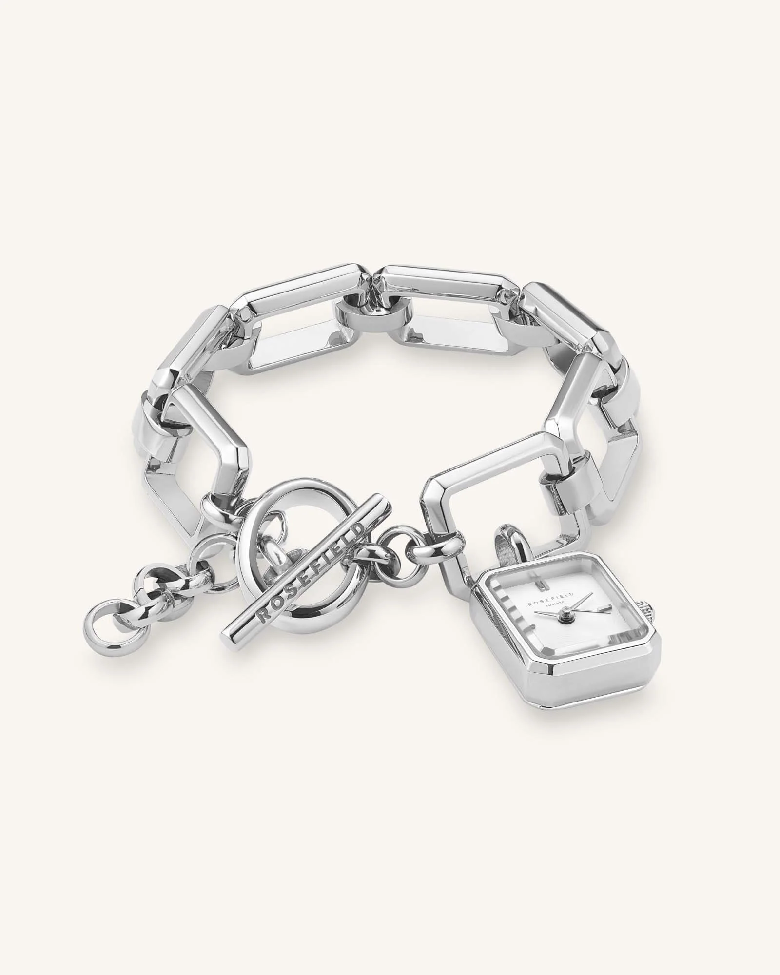 Octagon Charm Chain Argent - Avec Gravure - Image 5