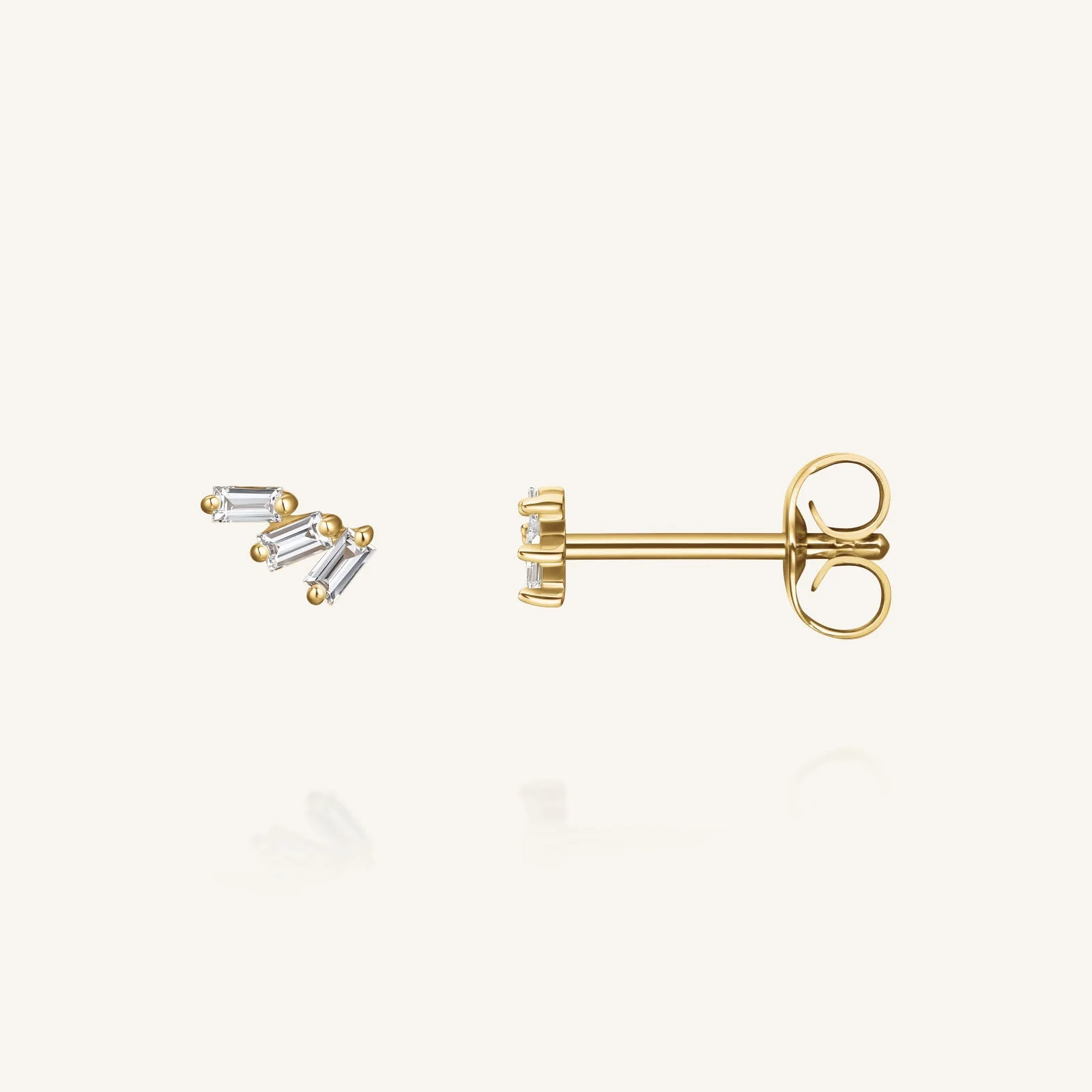 Trinity Baguette Studs - Image 4