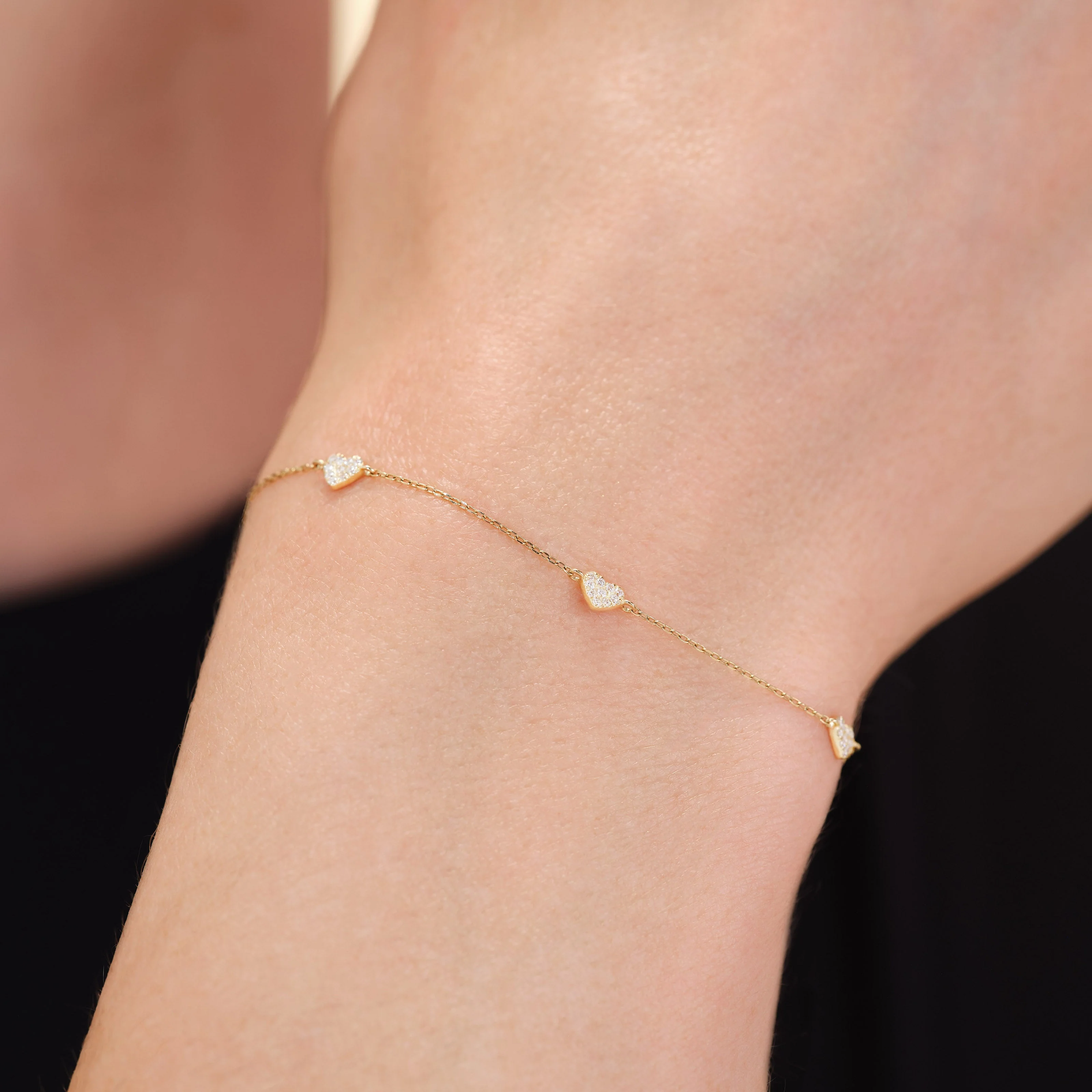 Triple Heart Pave Bracelet - Image 3