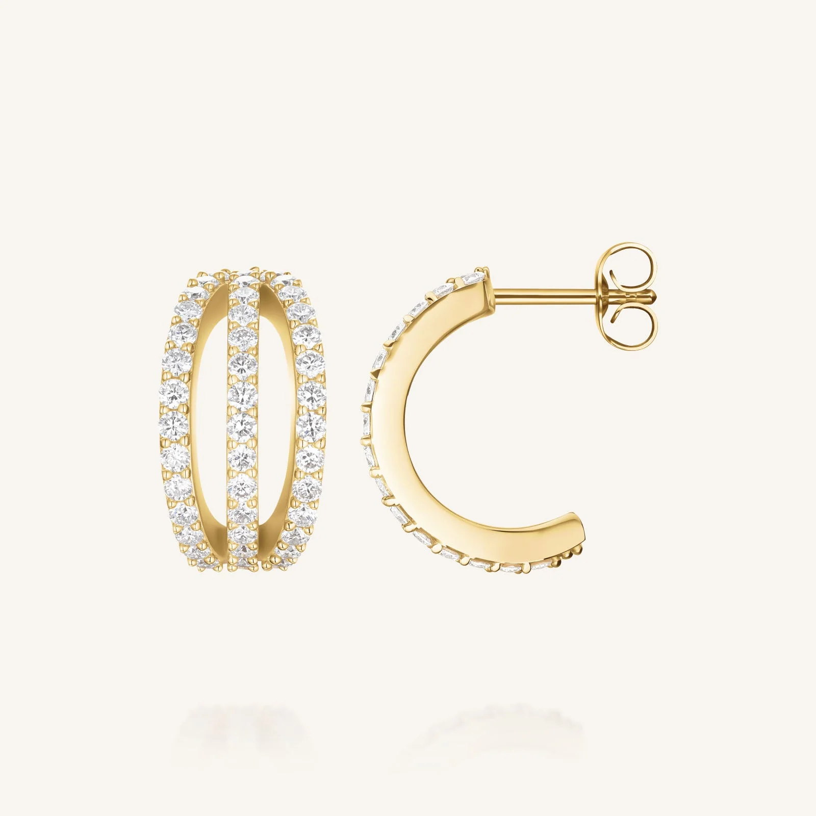 Triple Pave Hoops - Image 4