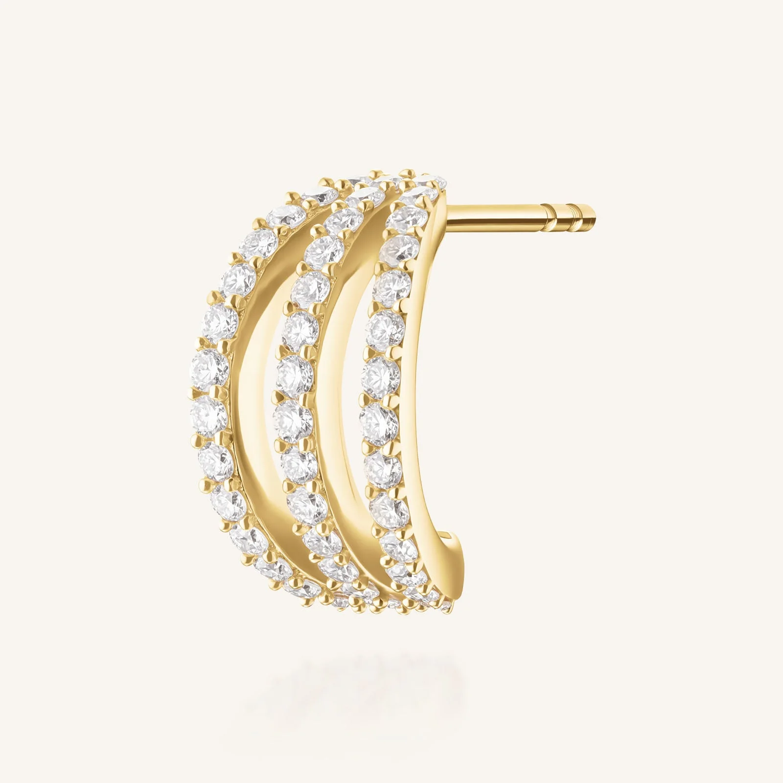 Triple Pave Hoops - Image 5