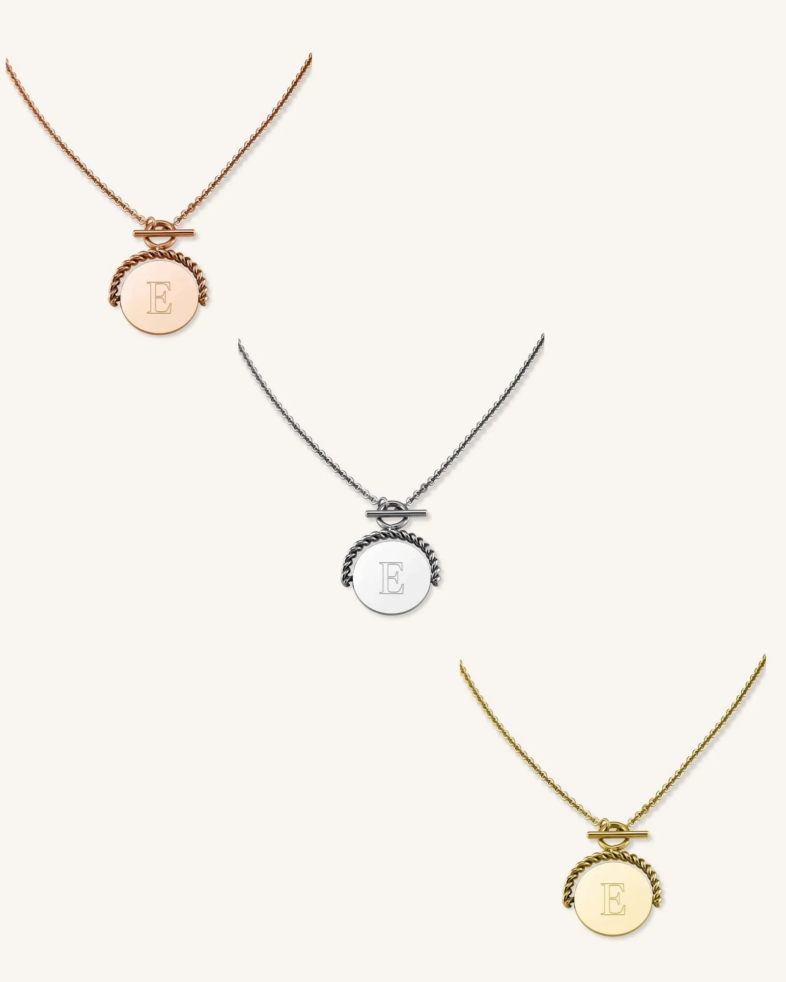 Collier médaillon torsadé - Image 7